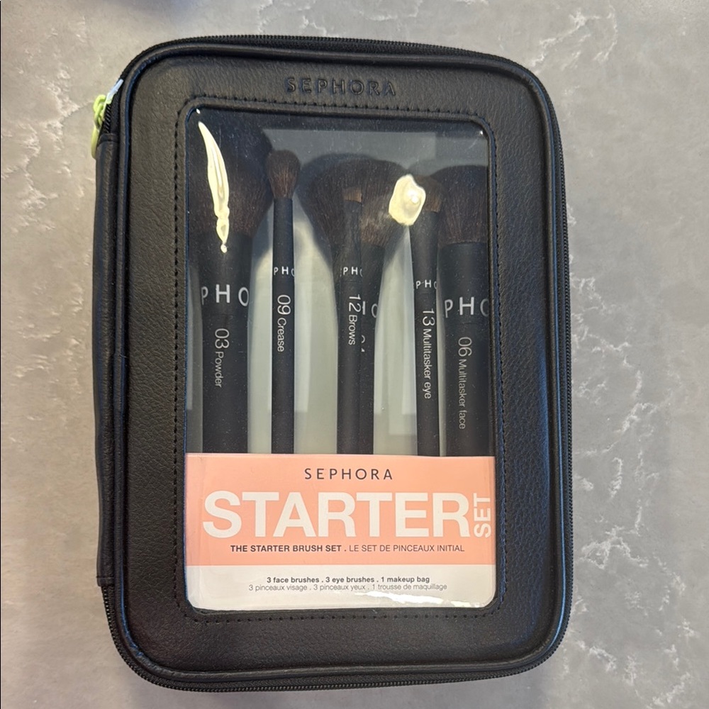 Sephora Starter Makeup Brush Set with Black Case